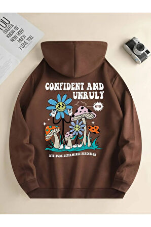 Baskılı Kapüşonlu Sweatshirt