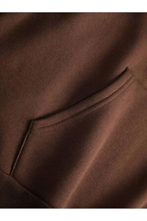 Baskılı Kapüşonlu Sweatshirt