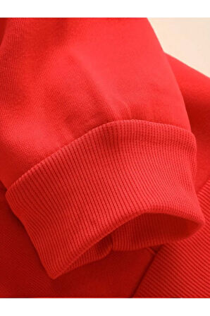 Baskılı Kapüşonlu Sweatshirt