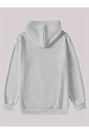 Renkli Bisiklet Baskılı Kapüşonlu Sweatshirt