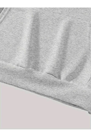 Renkli Bisiklet Baskılı Kapüşonlu Sweatshirt