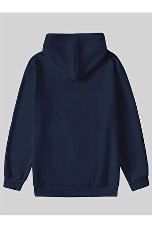 Renkli Bisiklet Baskılı Kapüşonlu Sweatshirt