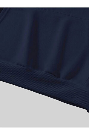 Renkli Bisiklet Baskılı Kapüşonlu Sweatshirt