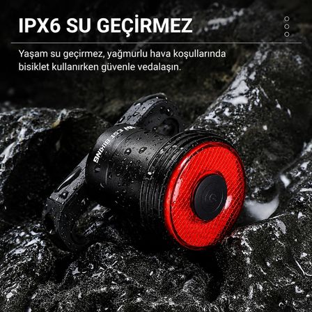 Akıllı Fren Sensörlü Bisiklet Arka Işığı IPX6 Su Geçirmez USB Type-C Şarjlı LED Bisiklet Kuyruk Lambası 5 Modlu Süper Parlak Güvenlik Stop Lambası