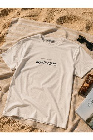 brewed for me tasarım %100 pamuk unisex basic tişört