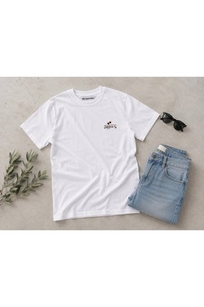 coffee tasarım %100 pamuk unisex basic tişört
