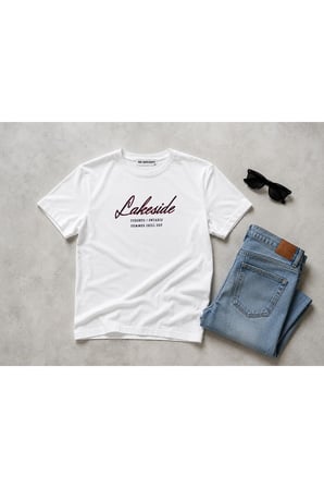 lakeside tasarım %100 pamuk unisex basic tişört