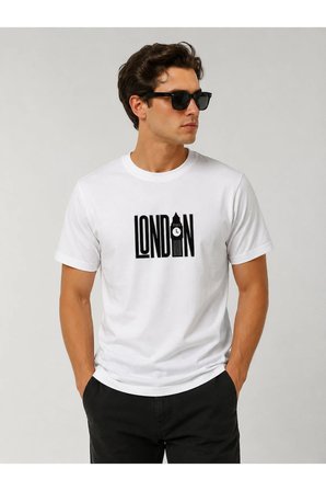 london tasarım %100 pamuk unisex basic tişört