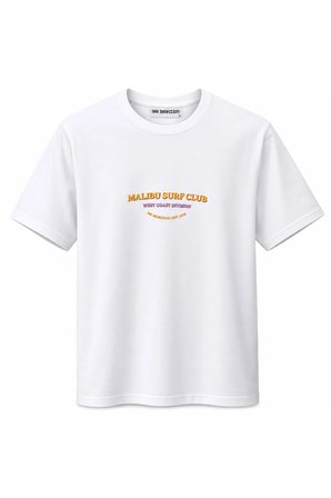 malibu surf club tasarım %100 pamuk unisex basic tişört