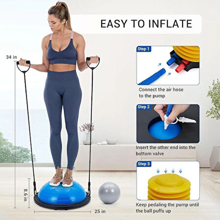 Bosu Ball 45 Cm Çap Small Denge Egzersiz