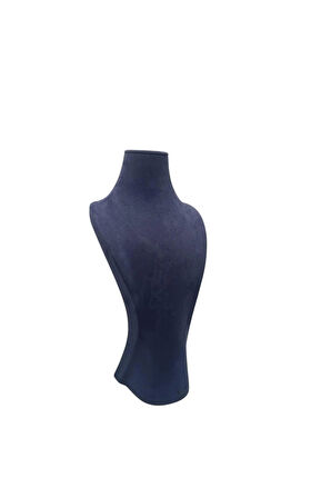 Yerli Üretim Adonis Model Sardunya Kumaş Lacivert Renk Boy 38cm Kolye Takı Sergileme Mankeni