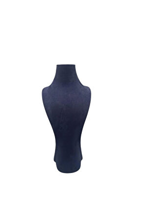 Yerli Üretim Adonis Model Sardunya Kumaş Lacivert Renk Boy 38cm Kolye Takı Sergileme Mankeni