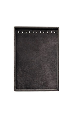 Süet Kumaş Füme Renk 34/24 Cm Ayaklı Kolye Sergileme Standı