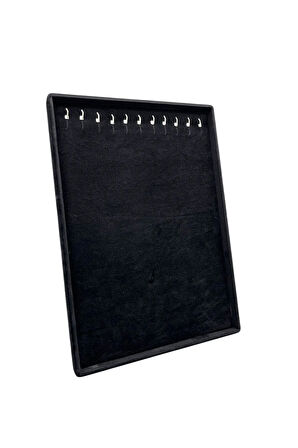Süet Kumaş Siyah Renk 34/24 Cm Ayaklı Kolye Sergileme Standı