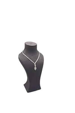 Yerli Üretim Lüx Model Sardunya Kumaş Füme Renk Boy 31 cm Kolye Takı Sergileme Mankeni