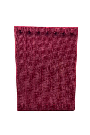 Keten Kumaş Bordo Renk 35/25 Cm Ayaklı Tırnaklı Tesbih Yüzük Kombin Sergileme Standı