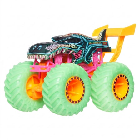 Hot Wheels Monster Trucks Neon Smashers Die Cast Araba JMV39 - Jmv60 Mega Wrex 1:64 