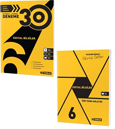 Hız 2023 6. Sınıf Sosyal Bilgiler Defter + Deneme Seti Seti 2 Kitap 2023