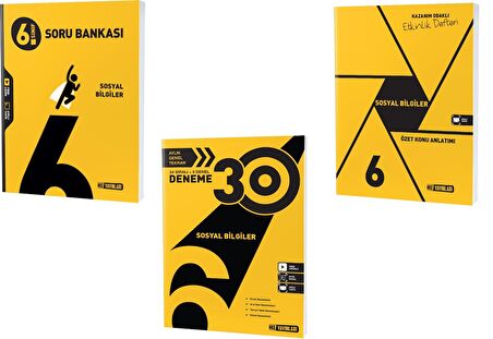 Hız 2023 6. Sınıf Sosyal Bilgiler Soru + Defter + Deneme Seti 3 Kitap 2023