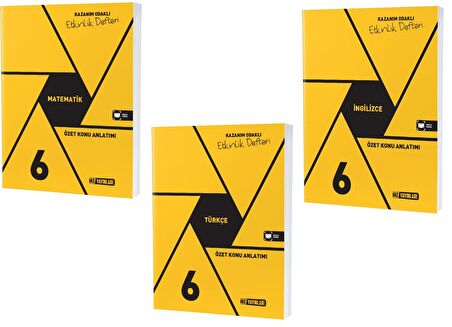 Hız 2023 6. Sınıf Matematik + Türkçe + İngilizce Defter Seti 3 Kitap 2023