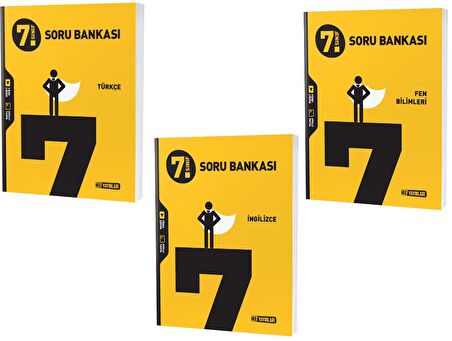 Hız 2023 7. Sınıf Fen Bilimleri + Türkçe + İngilizce Soru Seti 3 Kitap 2023