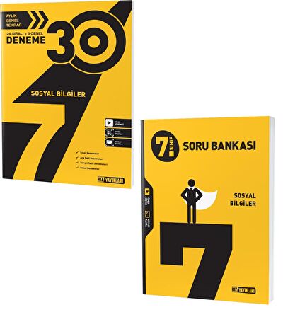 Hız 2023 7. Sınıf Sosyal Bilgiler Soru + Deneme Seti 2 Kitap 2023