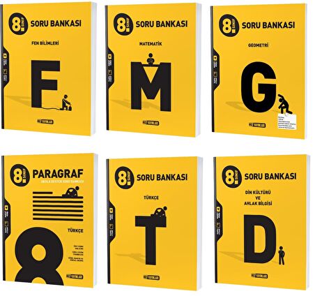 Hız Lgs 2023 8. Sınıf Matematik + Geometri + Türkçe + Fen + Paragraf + Din Soru Seti 6 Kitap 2023