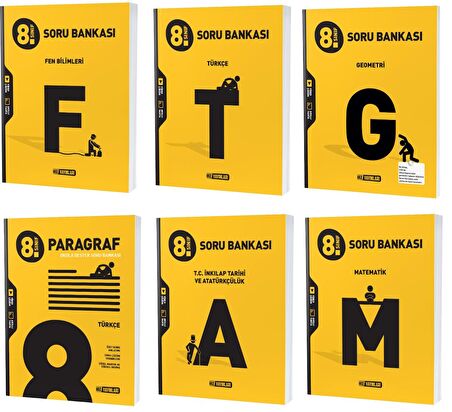 Hız Lgs 2023 8. Sınıf Matematik + Geometri + Türkçe + Fen + Paragraf + İnkılap Soru Seti 6 Kitap 2023