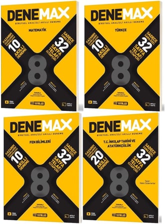 Hız Yayınları Hız 2026 8. Sınıf Lgs Matematik + Türkçe + Fen + İnkılap Akıllı Deneme Denemax Seti 4 Kitap