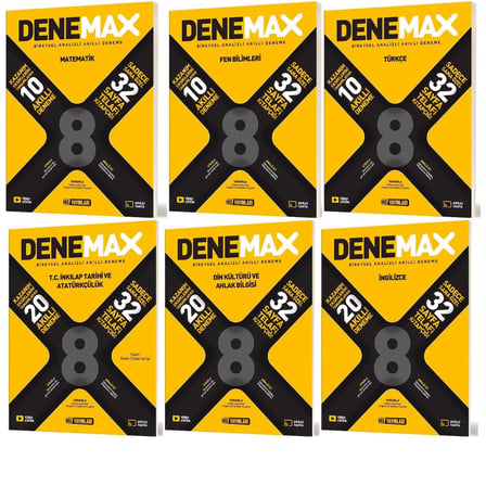 Hız 2026 8. Sınıf Lgs Matematik + Türkçe + Fen + İnkılap + İngilizce + Din Akıllı Deneme Denemax Tam Seti 6 Kitap
