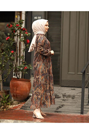 Kadın Astarlı Şifon Elbise