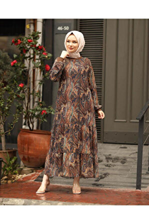 Kadın Astarlı Şifon Elbise