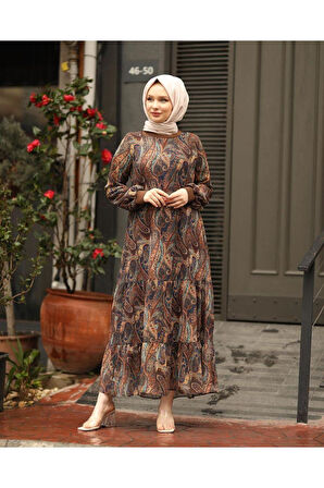 Kadın Astarlı Şifon Elbise