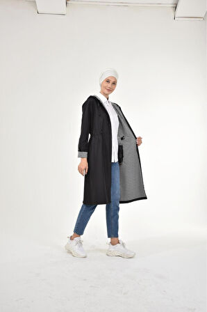 Kadın Kısa Fermuarlı Bondit Kap