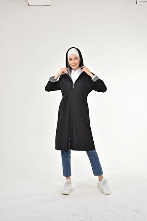 Kadın Kısa Fermuarlı Bondit Kap