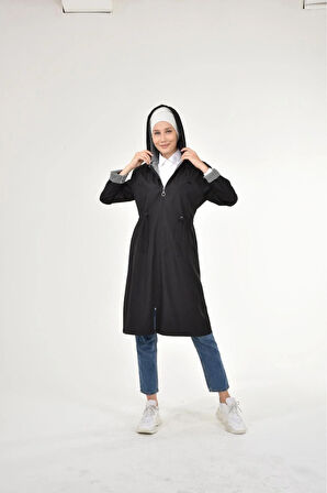 Kadın Kısa Fermuarlı Bondit Kap