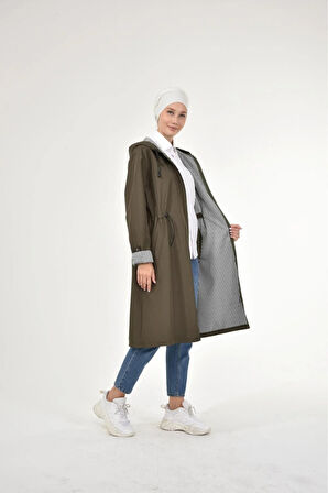 Kadın Kısa Fermuarlı Bondit Kap