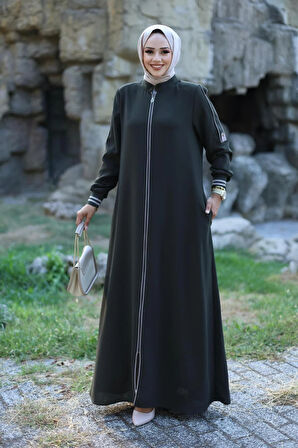 Kadın Fermuarlı Biyeli Ferace