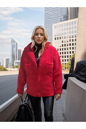 Peluş Polar Hırka Ceket