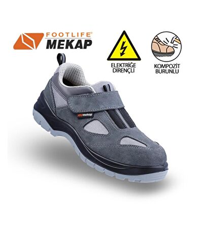 MEKAP POLİCAP 157-01 GRİ S1P SRC ELEKTRİKÇİ AYAKKABISI