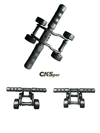 4 Tekerlekli Mekik Aleti Ab Wheel Diz Matı Hediyeli Karın Egzersiz Aleti CKS452