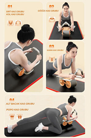 CKSpor  Çok Fonksiyonlu Mekik Aleti Çek Bırak Egzersiz Aleti Karın Egzersizi  Dirsek Destekli 