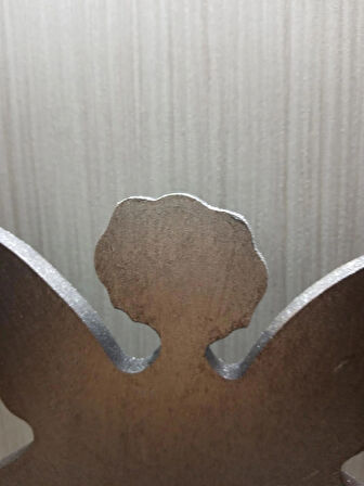 Evlilik Yıl Dönümü Hediyesi Kız Arkadaşa Doğum Günü Hediyesi Ahşap Melek Figürü-Melek-Metalik