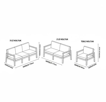 3+1+1 melisa Balkon bahçe kafe Çay Seti Koltuk Oturma Takımı oturma Grubu,ofis Koltuğu