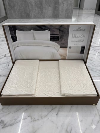 Capital Home DANTELLİ ÇİFT KİŞİLİK NEVRESİM TAKIMI 4 lü SET