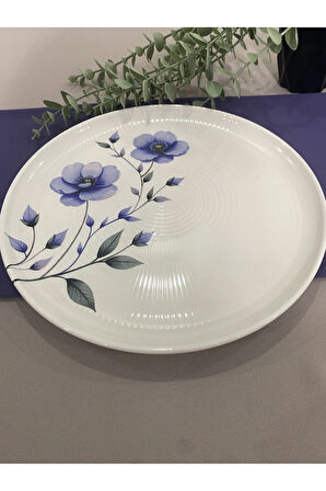 Mor Menekşe Model 25 cm büyük servis tabağı