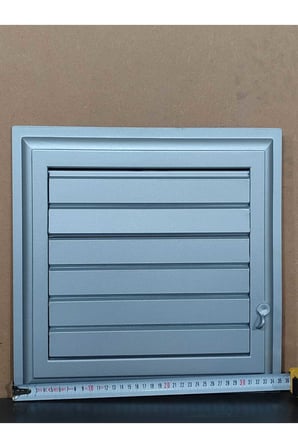 Havalandırma Menfezi Wc Banyo Tuvalet Menfez Plastik Panjur Gri 35X35 cm