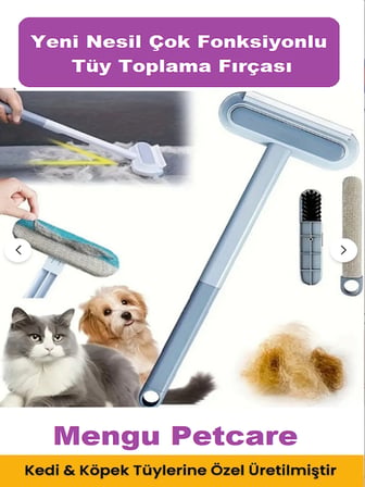 Yeni Nesil Çok Fonksiyonlu Kedi Köpek Tüyü Toplayıcı Koltuk Halı Kıl Tüy Alma ve Temizleme Fırçası