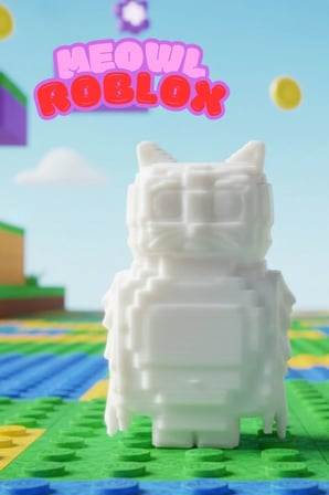 ROBLOX KAHRAMANI MEOWL BAYKUŞ KEDİ 10 CM BEYAZ