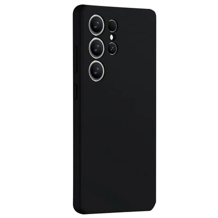 Samsung Galaxy S25 Ultra Kılıf Siyah Silikon İçi Kadife Nano Arka Kapak